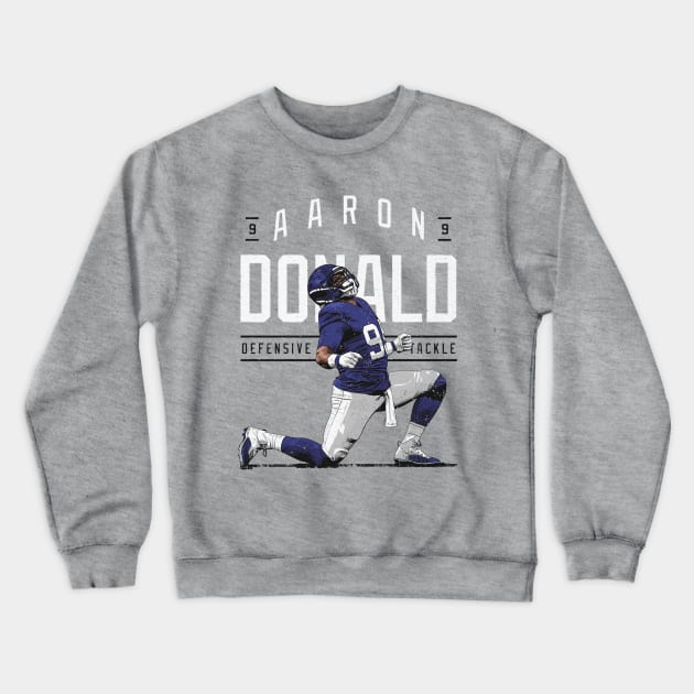 Aaron Donald Los Angeles R Celebration Crewneck Sweatshirt by MASTER_SHAOLIN